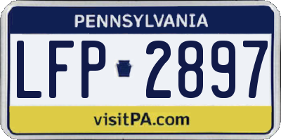 PA license plate LFP2897