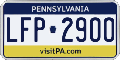 PA license plate LFP2900