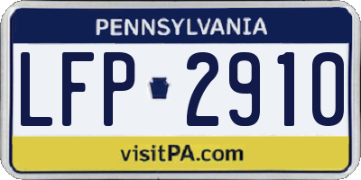 PA license plate LFP2910