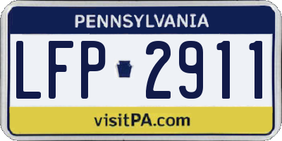 PA license plate LFP2911