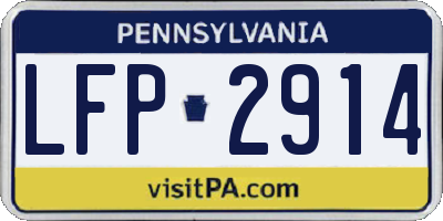 PA license plate LFP2914