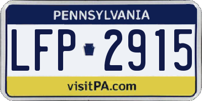 PA license plate LFP2915