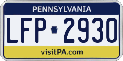 PA license plate LFP2930