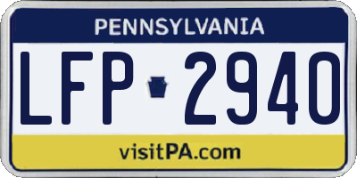 PA license plate LFP2940