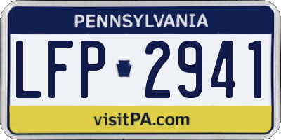 PA license plate LFP2941