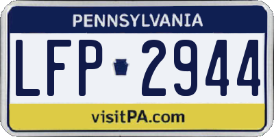 PA license plate LFP2944