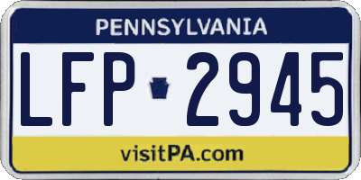 PA license plate LFP2945