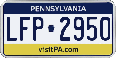 PA license plate LFP2950
