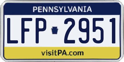 PA license plate LFP2951
