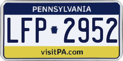 PA license plate LFP2952