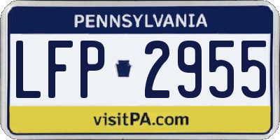 PA license plate LFP2955