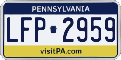 PA license plate LFP2959