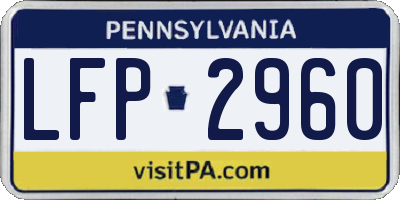 PA license plate LFP2960