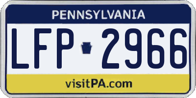 PA license plate LFP2966