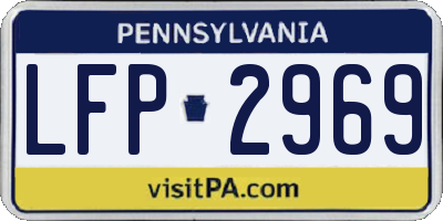 PA license plate LFP2969