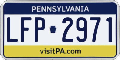 PA license plate LFP2971
