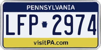 PA license plate LFP2974
