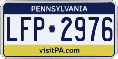 PA license plate LFP2976