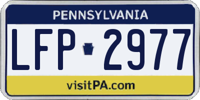 PA license plate LFP2977