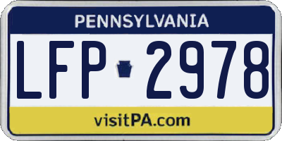PA license plate LFP2978