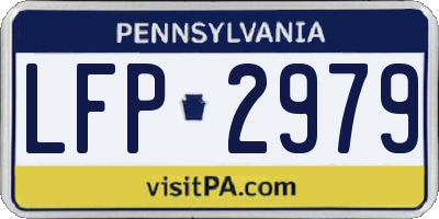PA license plate LFP2979
