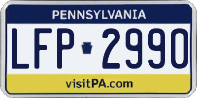 PA license plate LFP2990