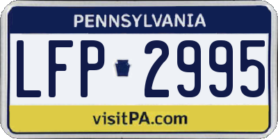 PA license plate LFP2995
