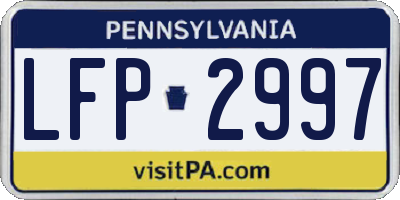 PA license plate LFP2997