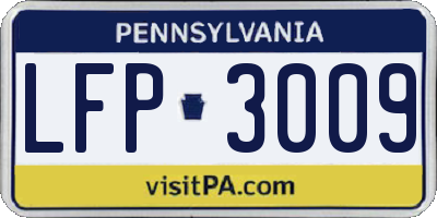 PA license plate LFP3009