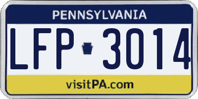 PA license plate LFP3014