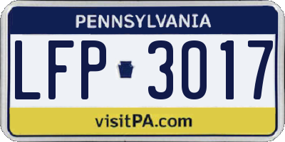 PA license plate LFP3017