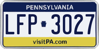 PA license plate LFP3027