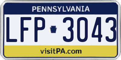 PA license plate LFP3043