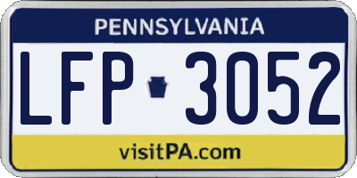 PA license plate LFP3052