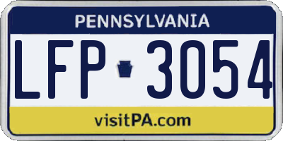 PA license plate LFP3054