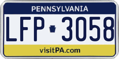 PA license plate LFP3058