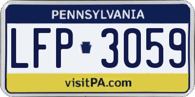 PA license plate LFP3059