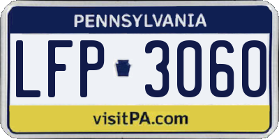 PA license plate LFP3060