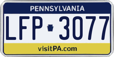 PA license plate LFP3077