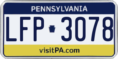 PA license plate LFP3078