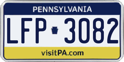 PA license plate LFP3082