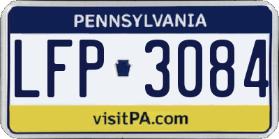 PA license plate LFP3084