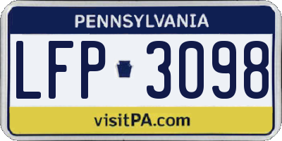 PA license plate LFP3098