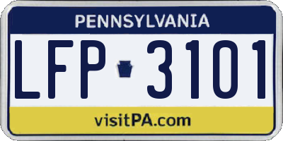 PA license plate LFP3101
