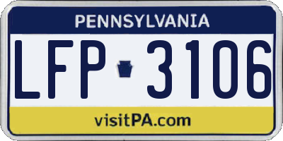 PA license plate LFP3106
