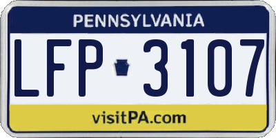 PA license plate LFP3107