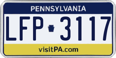 PA license plate LFP3117