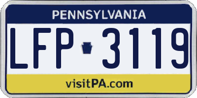 PA license plate LFP3119