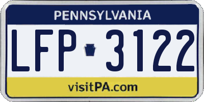 PA license plate LFP3122