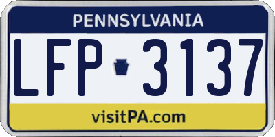 PA license plate LFP3137